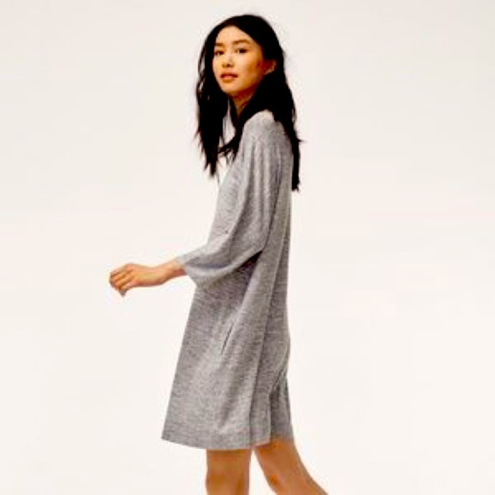 WiILFRED FREE COMET SHIFT DRESS HEATHER WHITE